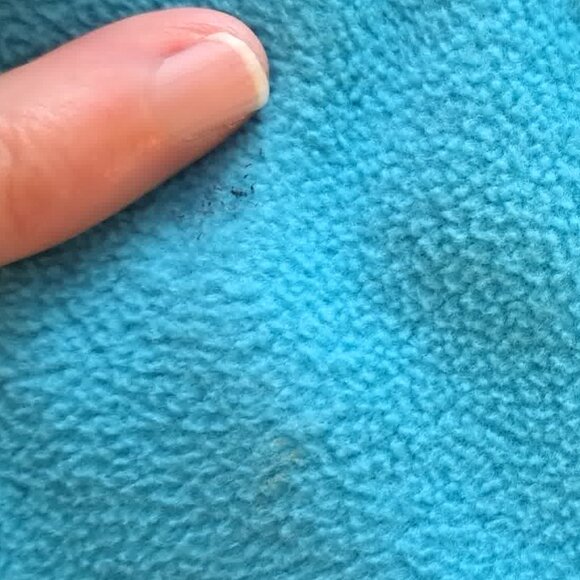 LANDS' END MEDIUM 10-12  Blue Fleece Hoodie Tunic - Picture 11 of 13